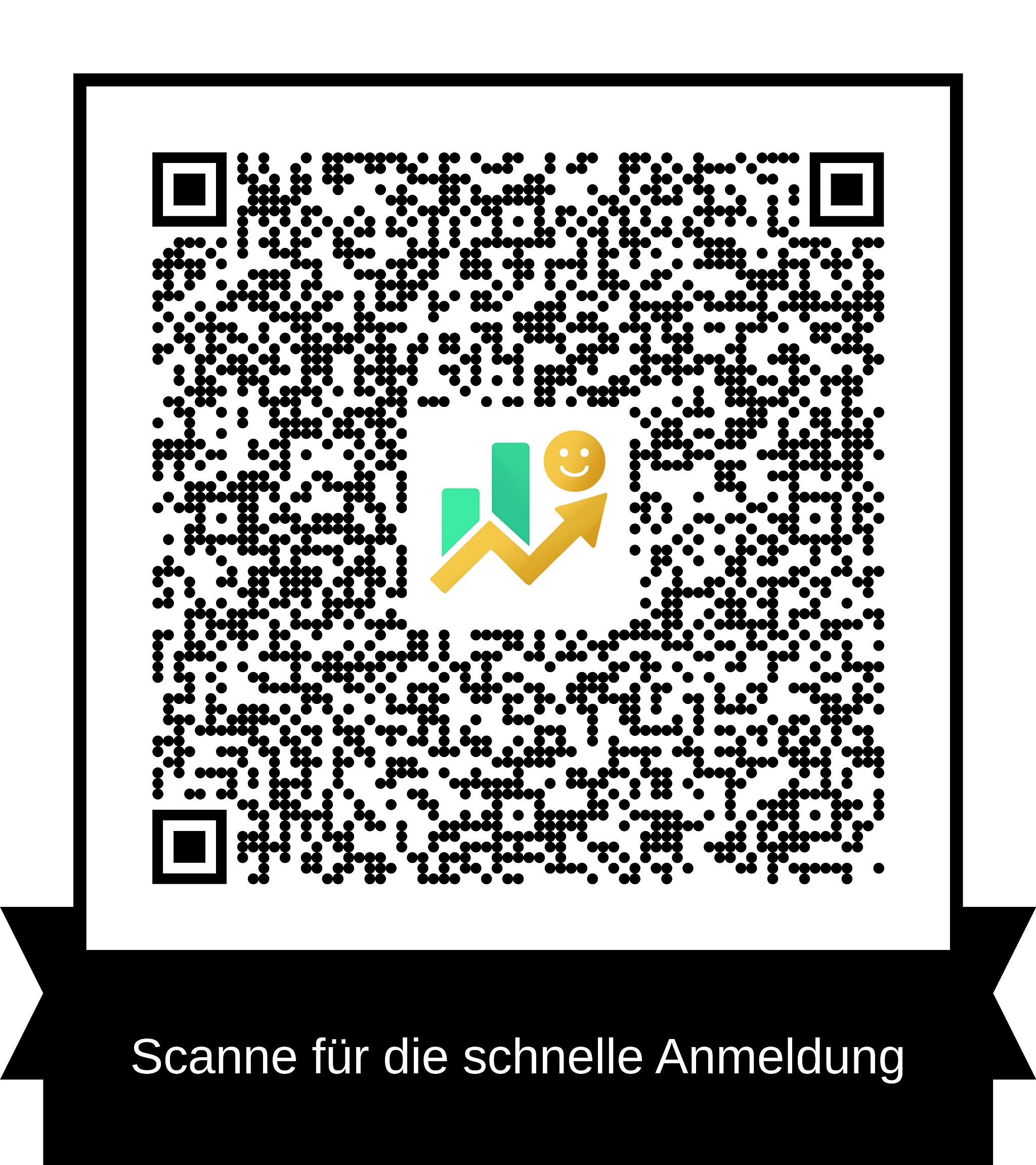 QR-Code scannen für die Beta-Anmeldung zu MoodInvestor